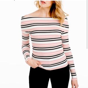 White House Black Market Off Shoulder striped top.